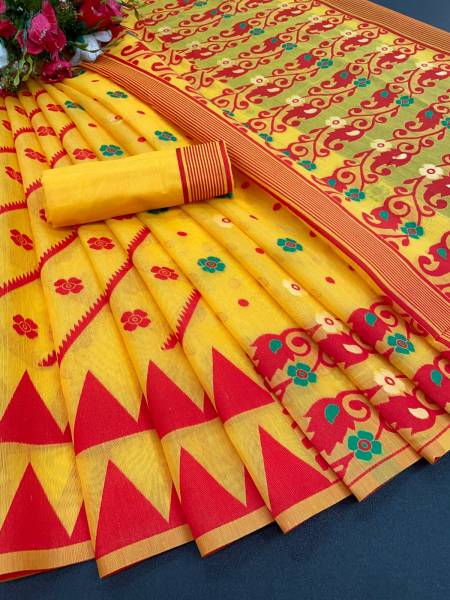 Jamdani Traditional Cotton Silk Durga Puja Special Saree Catalog